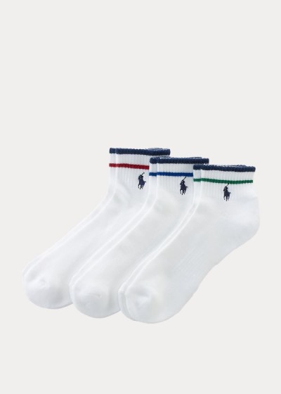 Polo Ralph Lauren Striped Ankle 3-Pack Sokker Herre Danmark (KOVJN8023)